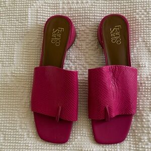 Franco Sarto Fuchsia Textured Slide Mules